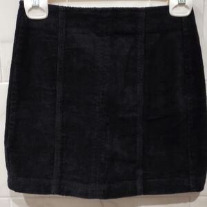 Size 24 - PacSun Black Corduroy High-Rise Mini Skirt